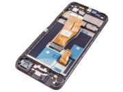 Pantalla Service Pack ips negra con marco y carcasa frontal para realme c33, rmx3624